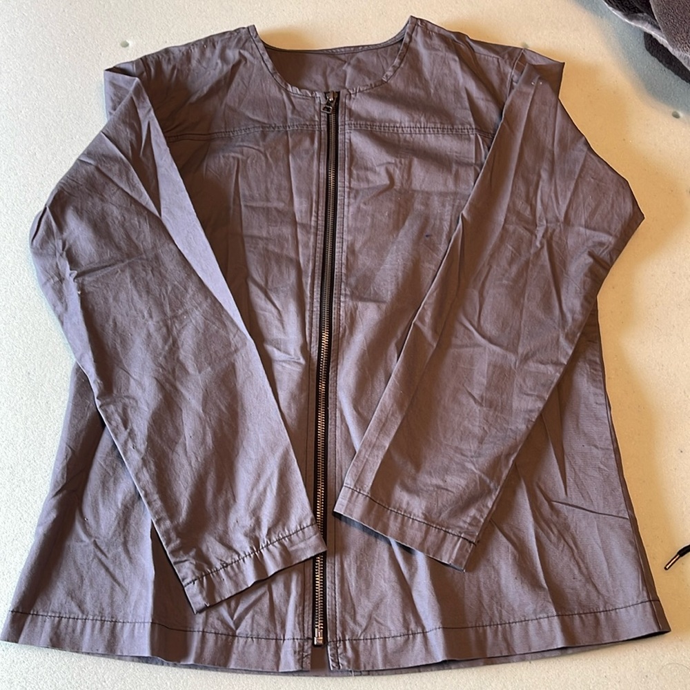 Light Grey Zip Up Cover Up